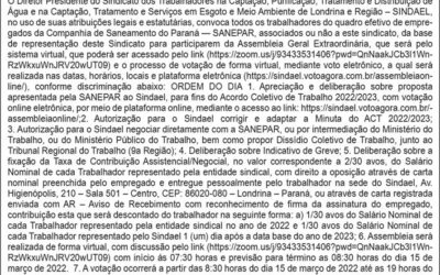 Edital sindael act22 23